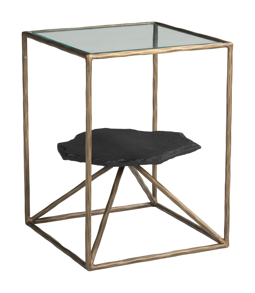 Zuo Ranol Side Table Brass