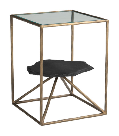 Zuo Ranol Side Table Brass