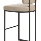 Zuo Velar Barstool (Set of 2) Beige & Gray