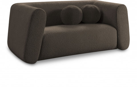 Meridian Furniture Abbington Boucle Fabric Loveseat-Modern Room Deco