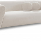 Meridian Furniture Abbington Boucle Fabric Sofa cream-Modern Room Deco