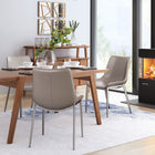 Zuo Magnus Dining Chair (Set of 2) Brown & Silver