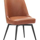 Zuo Keppel Swivel Dining Chair (Set of 2) Brown