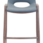 Zuo Desi Counter Stool (Set of 2) Azure Gray & Walnut