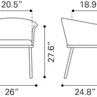 Zuo Garston Dining Chair Gray