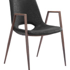 Zuo Desi Dining Chair (Set of 2) Black & Walnut