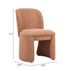 Zuo Citrine Dining Chair (Set of 2) Biscuit Brown