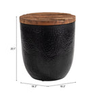 Zuo Duskan Storage Side Table Natural & Black