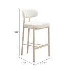 Zuo Aurea Barstool (Set of 2) Light Gray
