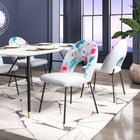 Zuo Torrey Dining Chair (Set of 2) Multicolor Print & Gray