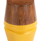 Zuo Tornos Side Table Walnut & Yellow