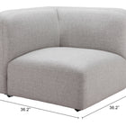 Zuo Biak Corner Chair Gray