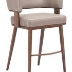 Zuo Poise Counter Stool Brown & Walnut