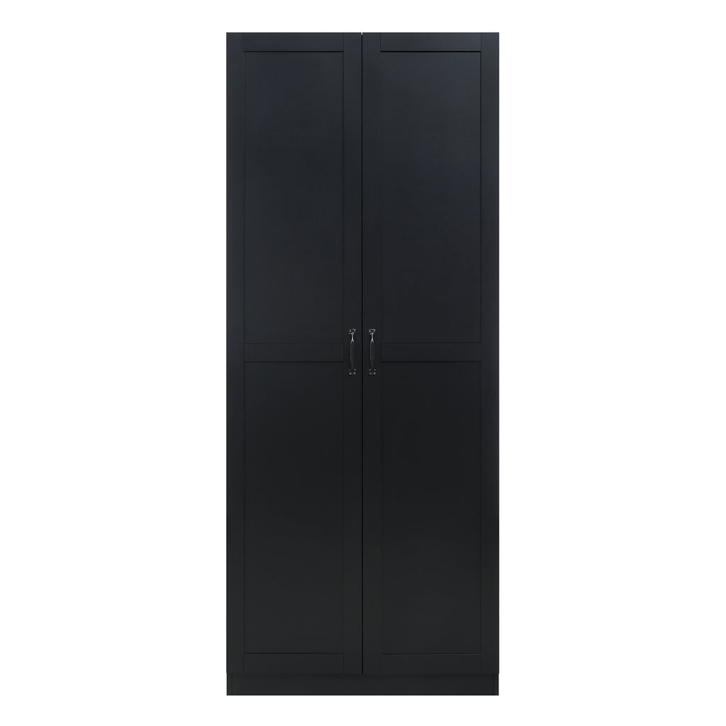 Manhattan Comfort Cornelia Modern 30" Storage Cabinet in Black (4-Shelf)