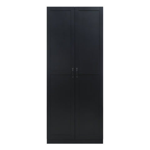 Manhattan Comfort Cornelia Modern 30" Storage Cabinet in Black (4-Shelf)