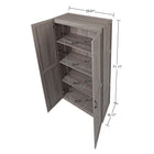 Manhattan Comfort Cornelia Modern 30" Storage Cabinet in Gray (4-Shelf)