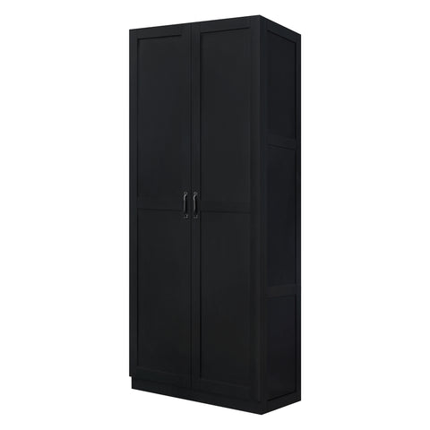 Manhattan Comfort Hopkins Modern 30" Storage Cabinet in Black (4-Shelf)