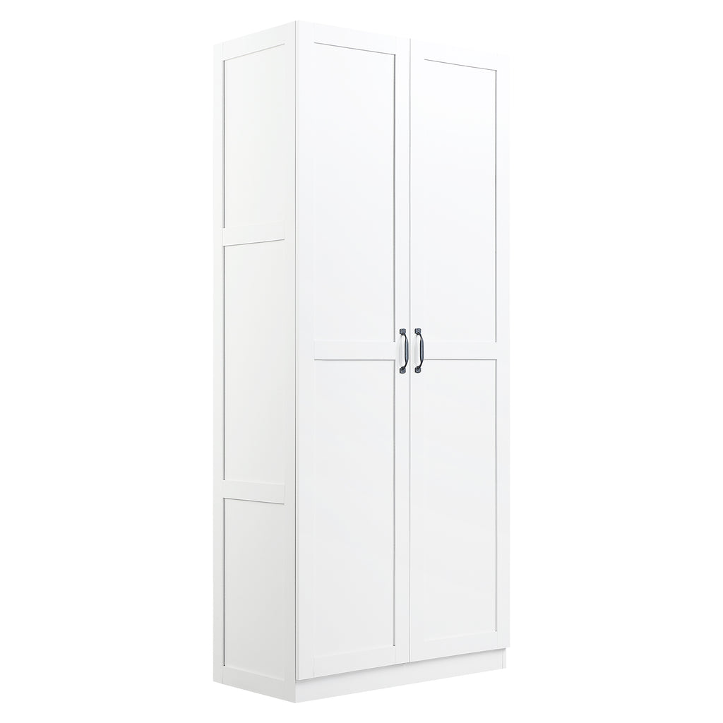 Manhattan Comfort Hopkins Modern 30" Storage Cabinet in White (4-Shelf)