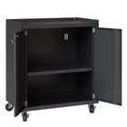 Manhattan Comfort Fortress Modern 30" Rolling Garage Cabinet in Charcoal Gray - 3GMCC-CH