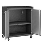 Manhattan Comfort Fortress Modern 30" Rolling Garage Cabinet in Dark Gray - 3GMCC