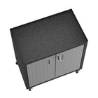 Manhattan Comfort Fortress Modern 30" Rolling Garage Cabinet in Dark Gray - 3GMCC