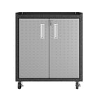 Manhattan Comfort Fortress Modern 30" Rolling Garage Cabinet in Dark Gray - 3GMCC