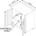 Manhattan Comfort Fortress Modern 30" Rolling Garage Cabinet in White - 3GMCC-WH
