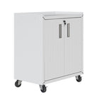 Manhattan Comfort Fortress Modern 30" Rolling Garage Cabinet in White - 3GMCC-WH