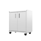 Manhattan Comfort Fortress Modern 30" Rolling Garage Cabinet in White - 3GMCC-WH