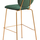 Zuo Odessa Barstool (Set of 2) Green & Gold