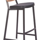 Zuo Ardenne Barstool (Set of 2) Black & Brown