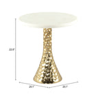 Zuo Lira Accent Table White & Gold