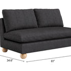 Zuo Minze Loveseat Black