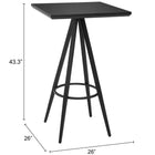 Zuo Tinos Bar Table Black