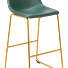 Zuo Augusta Barstool (Set of 2) Green & Gold