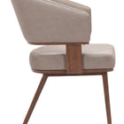 Zuo Poise Dining Chair Brown & Walnut