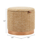 Zuo Fije Storage Ottoman Oat Yellow