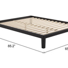 Zuo Luum Queen Platform Bed Frame Black