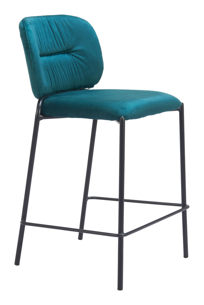 Zuo Plat Counter Stool (Set of 2) Green