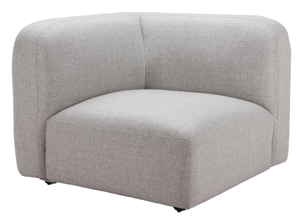 Zuo Biak Corner Chair Gray