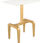 Zuo Clement Side Table White & Gold