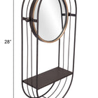 Zuo Saroni Mirror Shelf Antique Gray