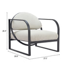 Zuo Flakt Accent Chair Ivory