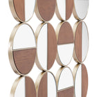 Zuo Cycle Round Mirror Gold & Walnut