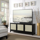 Manhattan Comfort Sheridan Mid-Century Modern 4-Piece Living Room Set in Black