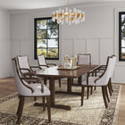 Manhattan Comfort Grand Traditional 6-Piece Dining Chair Set in Light Gray