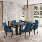 Manhattan Comfort Kara Modern 6-Piece Dining Chair Set in Blue