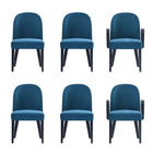 Manhattan Comfort Hillman Modern 6-Piece Dining Chair Set in Blue