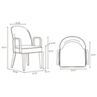 Manhattan Comfort Hillman Modern 6-Piece Dining Chair Set in Blue