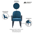 Manhattan Comfort Hillman Modern 6-Piece Dining Chair Set in Blue